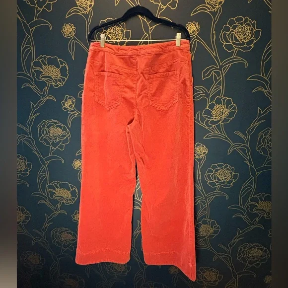 Anthropologie PILCRO wide leg CORDUROY button front PANTS rose colored size 32 - Picture 5 of 7